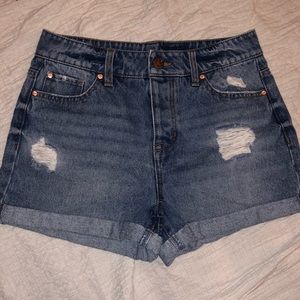 CP Jeans High Waisted Destructed Shorts